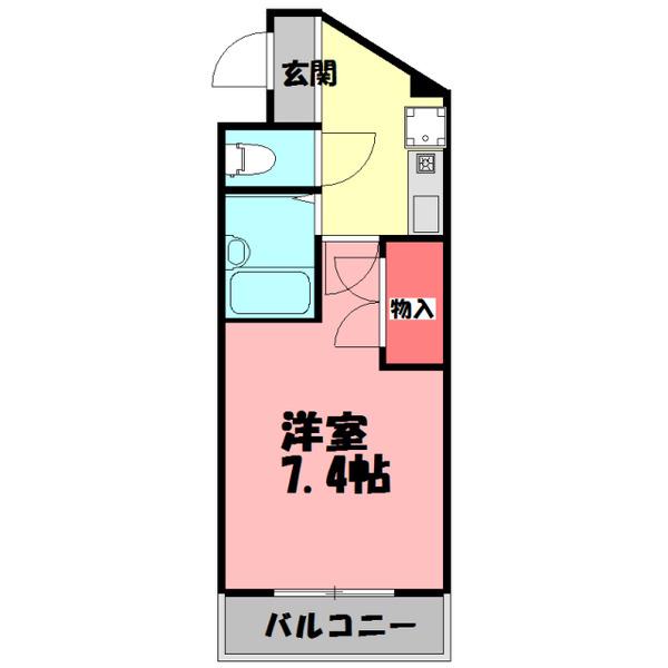 LOTUSR33(1K/8階)の間取り写真