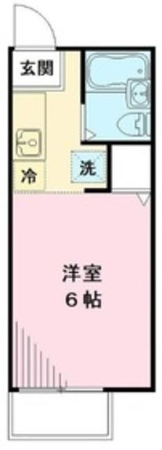 ヴィラ・ウエスト(1K/1階)の間取り写真