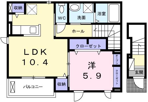 カーム寿(1LDK/2階)の間取り写真