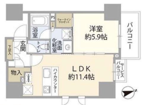 コノエ本郷三丁目(1LDK/9階)の間取り写真