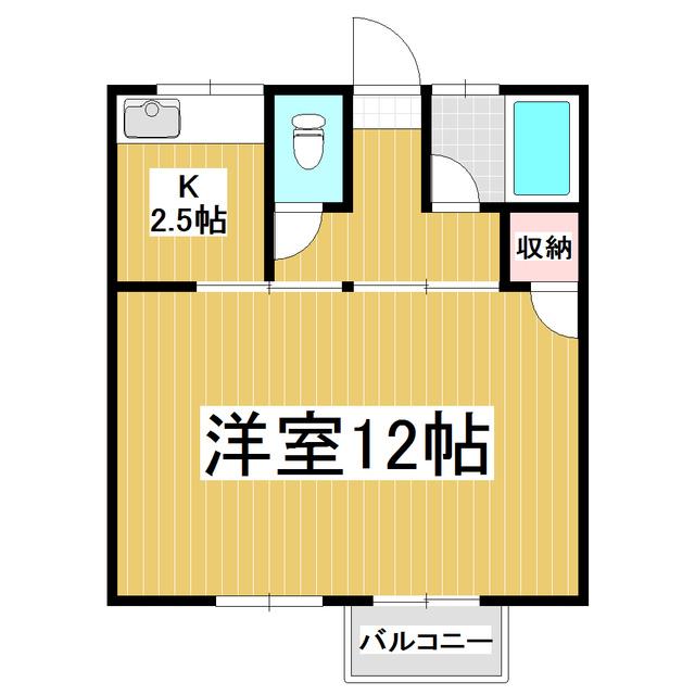 ブリランテ(1K/3階)の間取り写真
