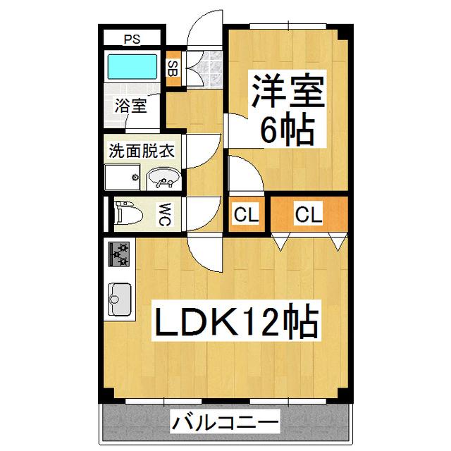 リンピアルネッサ(1LDK/3階)の間取り写真