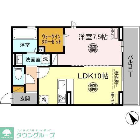 DROOM花園(1LDK/3階)の間取り写真