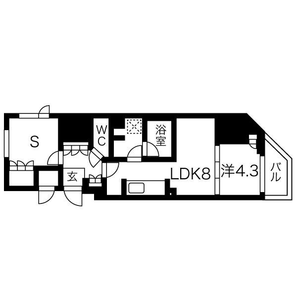 シーズンフラッツ上野御徒町(2LDK/7階)の間取り写真