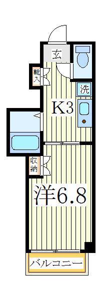 SAビル(1K/6階)の間取り写真