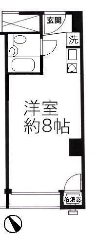 シャルマン築地明石町(ワンルーム/5階)の間取り写真