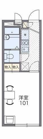 レオパレスパストラル(1K/1階)の間取り写真