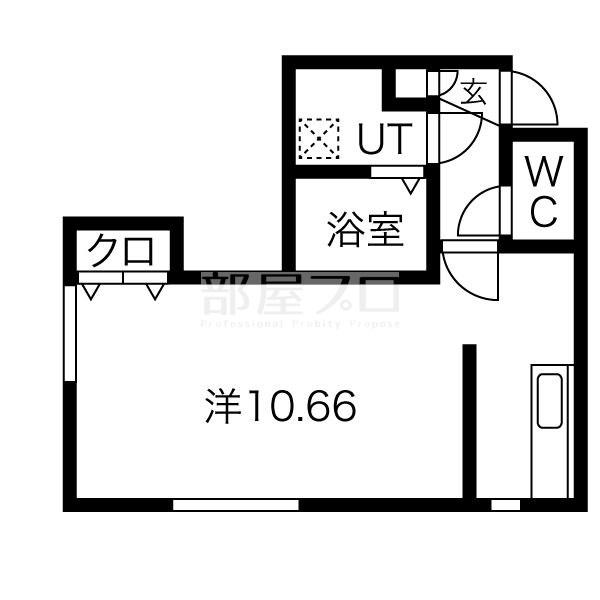 デュオローサ(1K/3階)の間取り写真