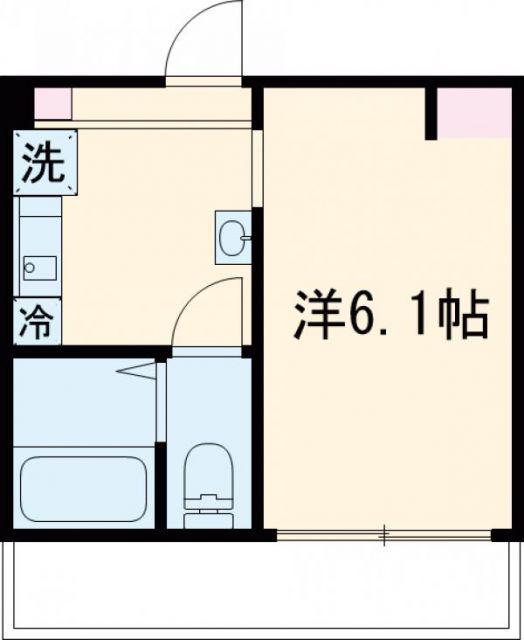 RICO小田急相模原(1K/1階)の間取り写真