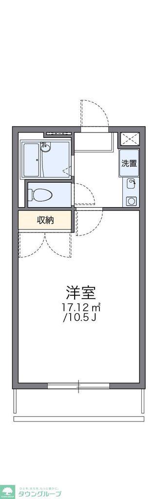 レオパレス出藍(1K/2階)の間取り写真