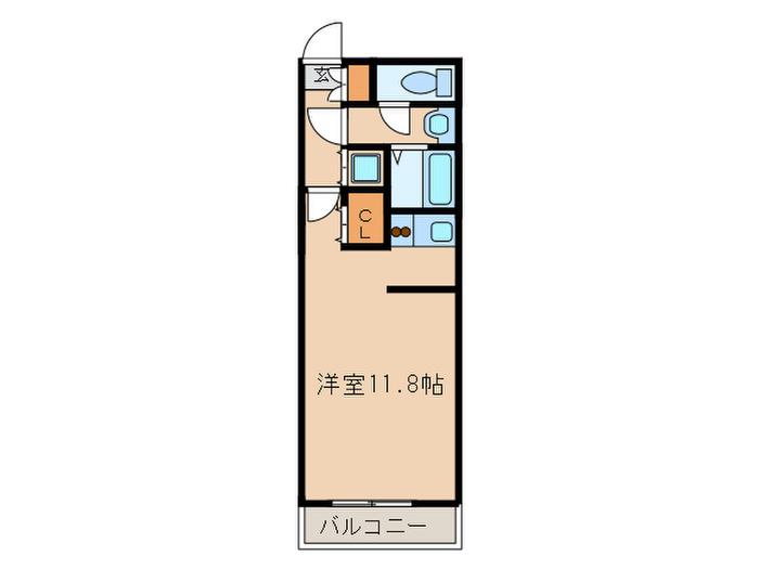 サンヴィレッジハイツ(ワンルーム/3階)の間取り写真