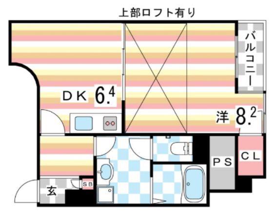 サンビルダーパールビル(1SLDK/6階)の間取り写真