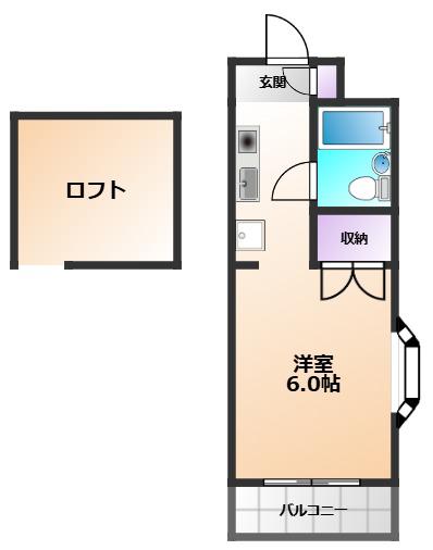 ヴ ィラアべニュ(ワンルーム/3階)の間取り写真