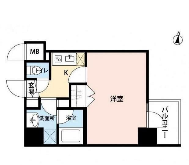 アビタ住吉(1K/8階)の間取り写真
