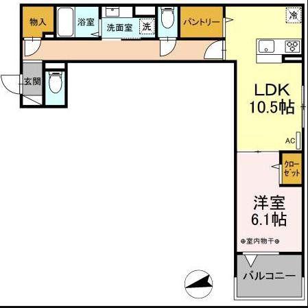 セレスティア東葛西I(1LDK/3階)の間取り写真