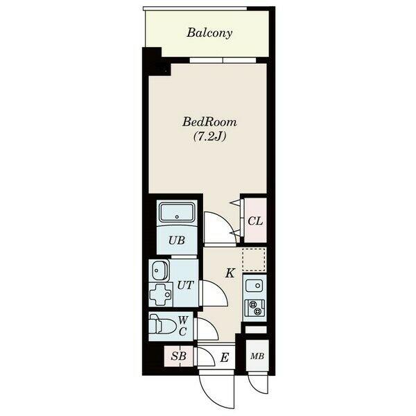 S-RESIDENCE志賀本通ノース(1K/6階)の間取り写真