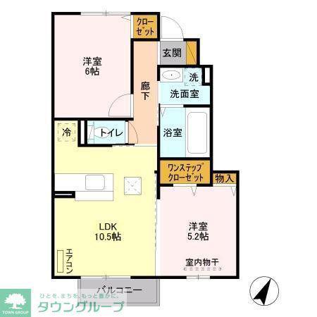 ルミナス(2LDK/1階)の間取り写真