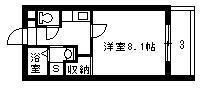 YS TERRACEII(1K/5階)の間取り写真