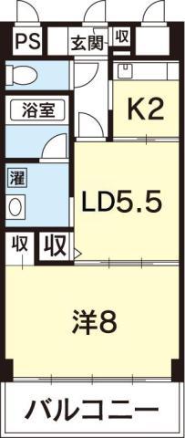 ステージア福島壱番館(1LDK/3階)の間取り写真