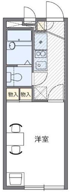 レオパレスみすずが丘(1K/2階)の間取り写真