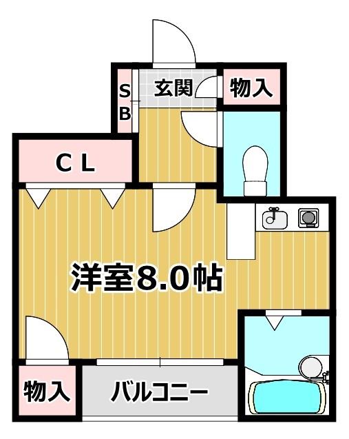 サンキャッスル十三(ワンルーム/4階)の間取り写真