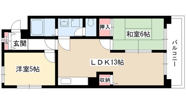 第2本郷水野ビル(2LDK/1階)の間取り写真