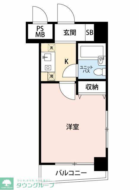 マイナビSTAYパレス用賀(1K/5階)の間取り写真