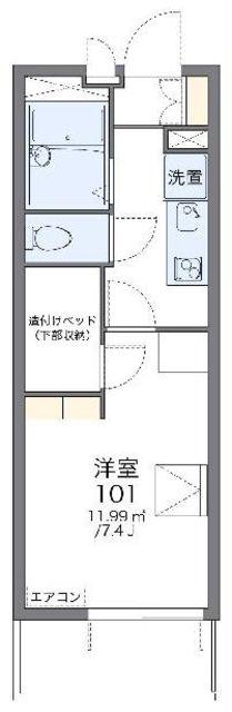 レオパレスボンヌール(1K/3階)の間取り写真