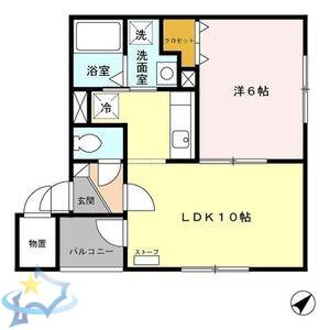 ターフ・アベニュー八軒(1LDK/3階)の間取り写真