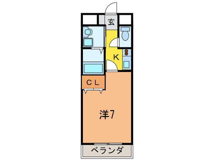 フェイバリーハウス(1K/2階)の間取り写真