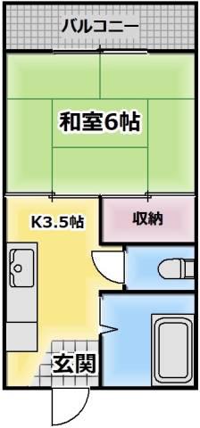 コープサマリア向島(1K/1階)の間取り写真