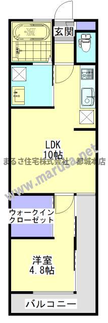 サンハート(1LDK/1階)の間取り写真