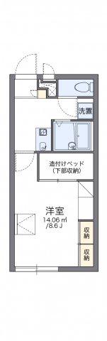 レオパレスクレド六甲(1K/2階)の間取り写真