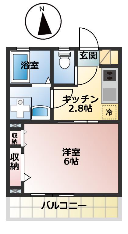 リベルタ狛江(1K/2階)の間取り写真