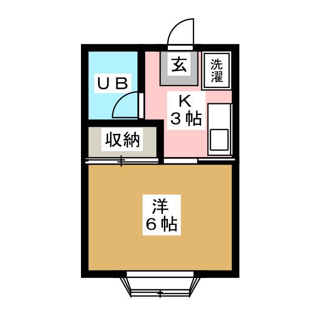 コーポ金子(1K/1階)の間取り写真
