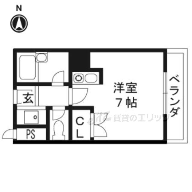 永代町壱番館(1K/4階)の間取り写真
