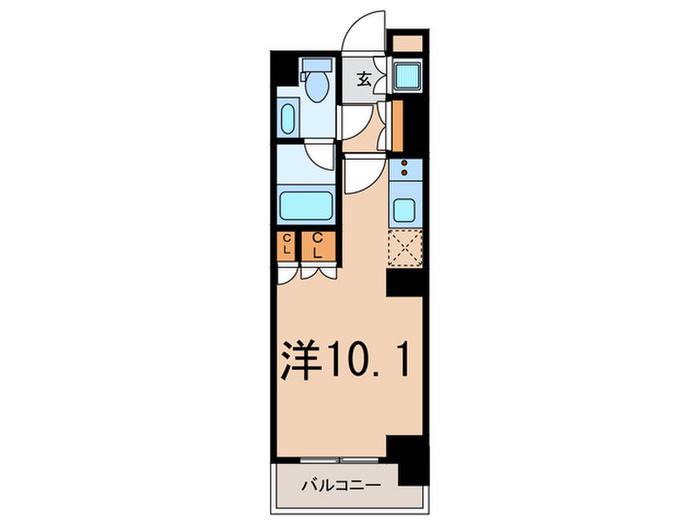 パークアクシス蒲田ステーションゲート(ワンルーム/10階)の間取り写真