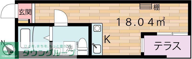 ベルシャンテ浜町(ワンルーム/1階)の間取り写真