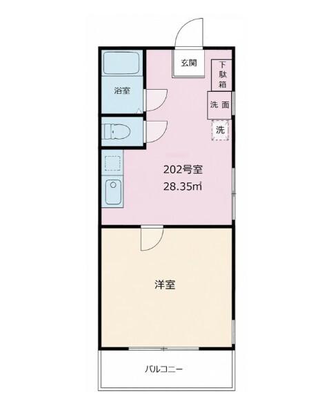 TCRE池袋椎名町(1DK/2階)の間取り写真