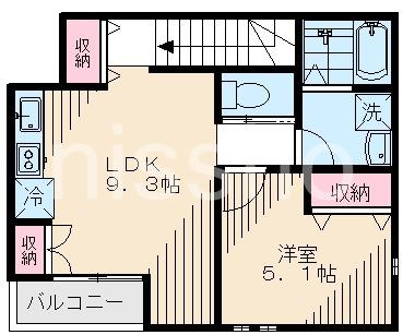 ミレア阿佐谷(1LDK/2階)の間取り写真