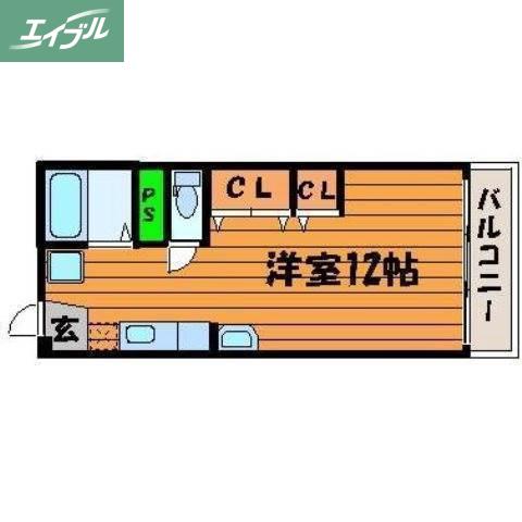 アレズIII番館(ワンルーム/5階)の間取り写真