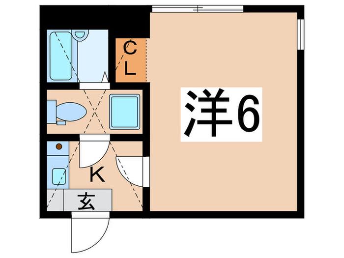 コンフォメゾンURAGA (1K/2階)の間取り写真