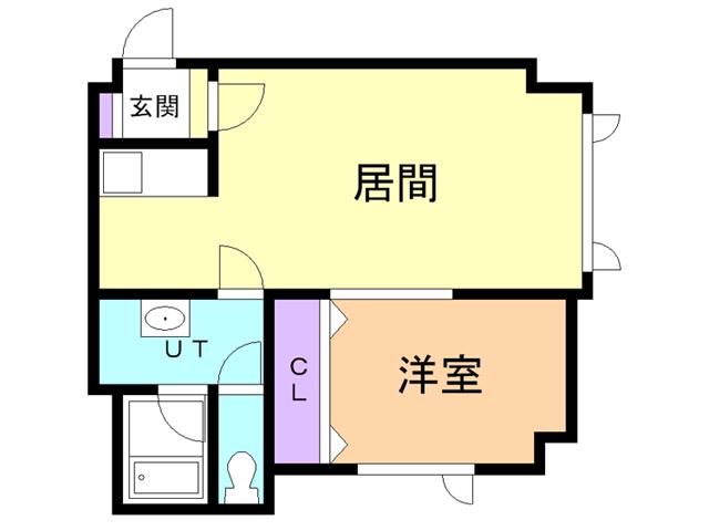 コーポKF桜木(1LDK/2階)の間取り写真