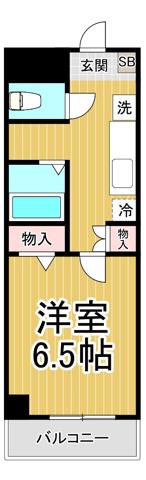 ANGE夙川(1K/3階)の間取り写真