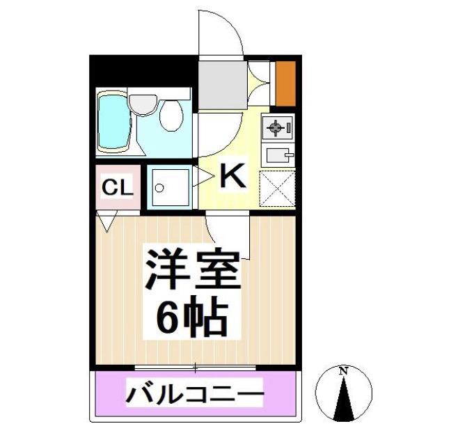坂本マンション(1K/3階)の間取り写真