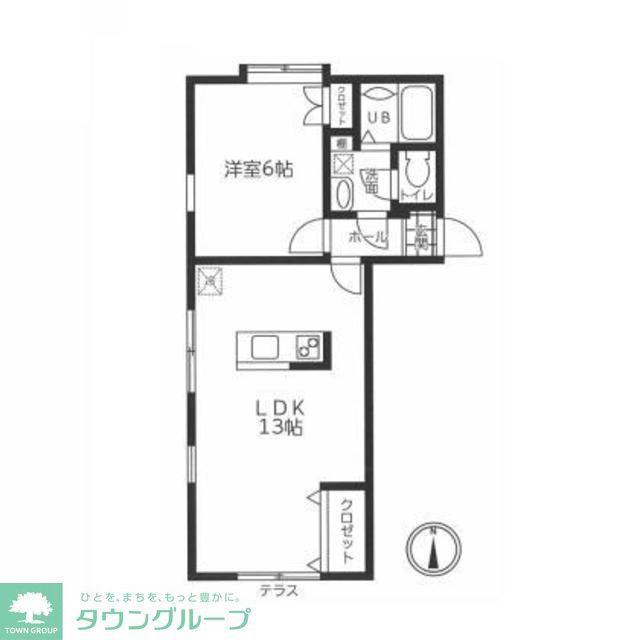 エステートピア要町(1LDK/1階)の間取り写真