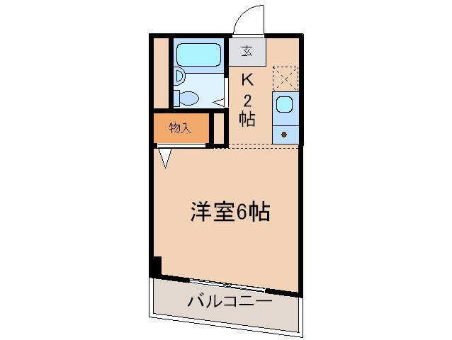 アメニティー成川(1K/3階)の間取り写真