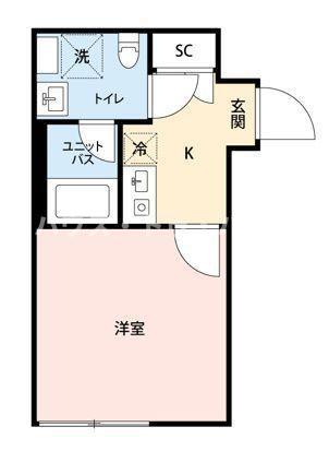 LUDENS日暮里(1K/3階)の間取り写真