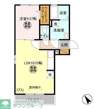 チェルニー(1LDK/2階)の間取り写真