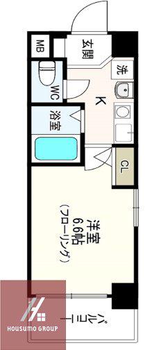 エスリード南森町駅前(1K/3階)の間取り写真